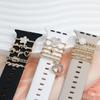 Metal Charms Watch Band Decoration Ring For Apple Diamond Ornament For Iwatch Bracelet Silicone Strap Jewelry Accessories