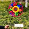 Multistyles Sunflower Windmill PVC Stake Standing Lawn Flower Pinwheel  Outdoor Party Picnic Decor