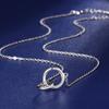 Love Mobius Ring Necklace Women's Fashion Light Luxury High-end Design Sense Love Double Ring Collarbone Chain