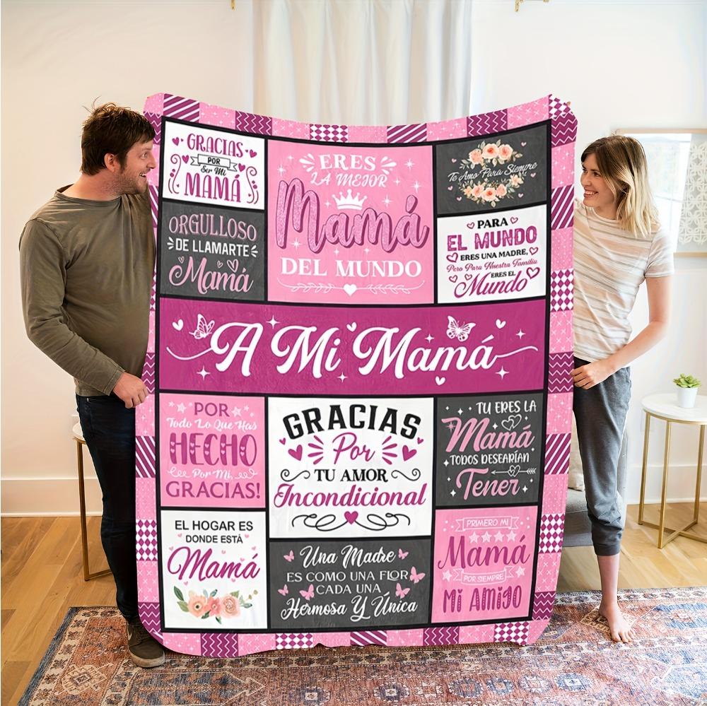 GUOYU Blanket 1pc Pink Warm Blanket Birthday GIft For Mom Cozy Fluffy Flannel Blanket for Home Living Room Bedroom Decor 2026 New Year Gift