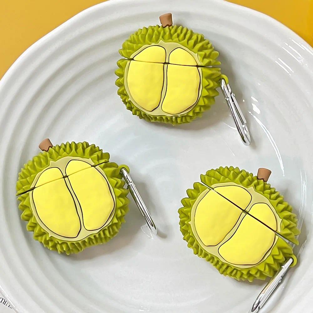 3D Thailand Durian Creative Earphone Case for AirPods Pro 1 2 3 4 Cartoon Silicone Cover for AirPods Pro Pro2 Shell