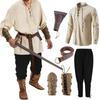 Halloween Mens Renaissance Costume Suit Accessories Medieval Pirate Shirt Cosplay Props