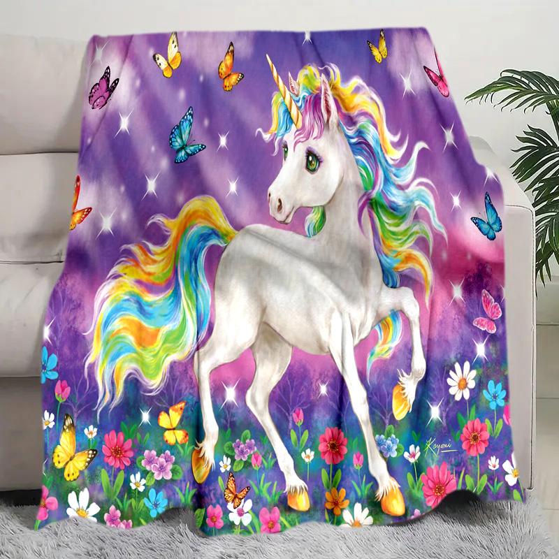 Unicorn Fantasy Blanket Soft Comfortable All Seasons Perfect Sofa Office Nap Travel Birthday Gift Christmas Present