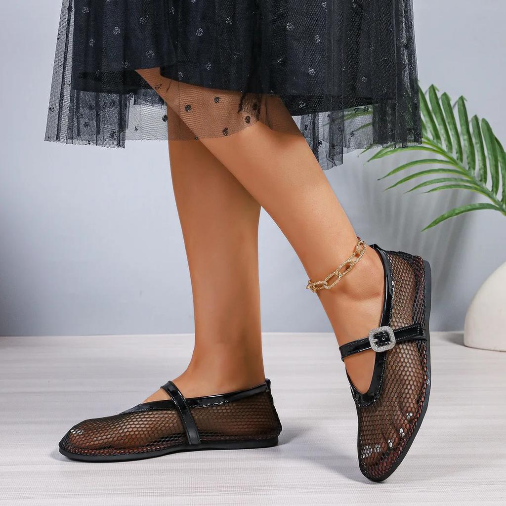 New  Summer Luxury Brands Hollow Sandals Women Flats Shallow New Beach Shoes Comfort Retro Female Flat Shoes