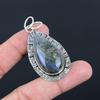 Halloween Deal Labradorite Gemstone Third Eye Chakra New Pendant Sterling Silver