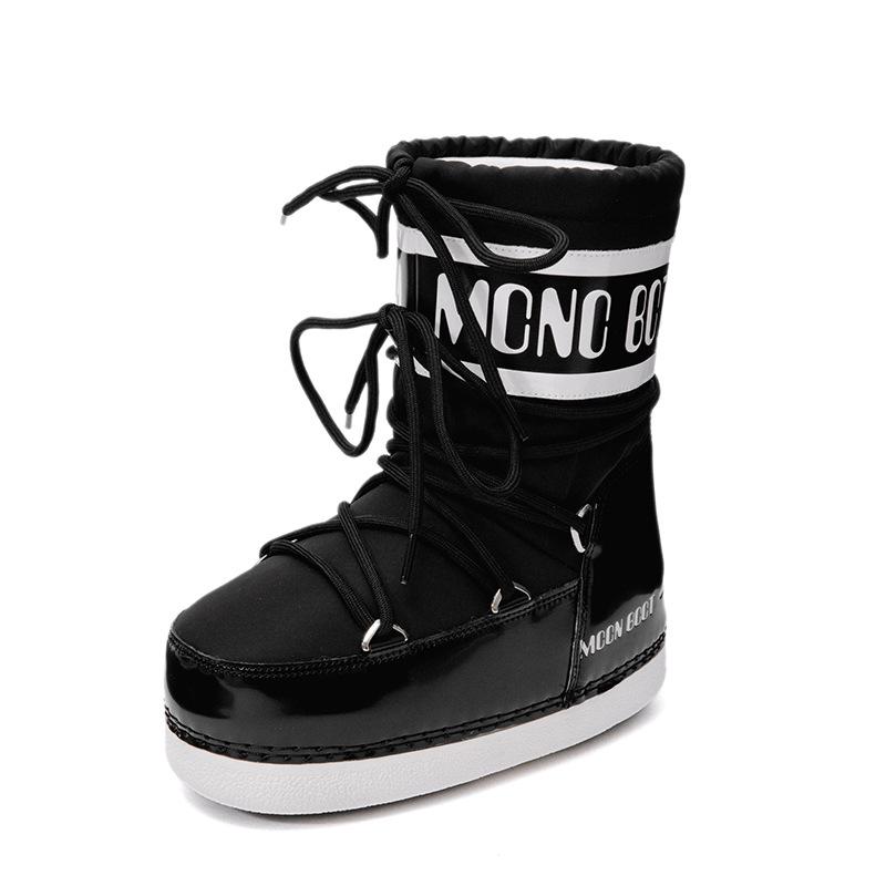 Botas de nieve Space moon para niños 2025 invierno nuevo realce manga térmica botas de algodón antideslizantes MOON mismas botas