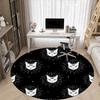 1pc Cat Moon Office Round Area Rug, Under Office Chairs Bedroom Living Room Home Decor, Room Deco