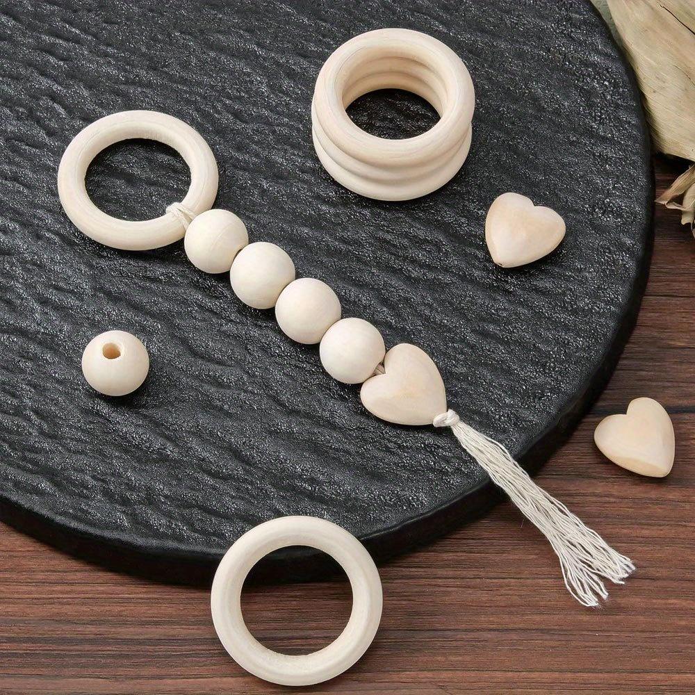 5/10/20 wooden beads, creatively personalized production of perforated wooden beads, various wooden beads, wooden beads, and wooden rings