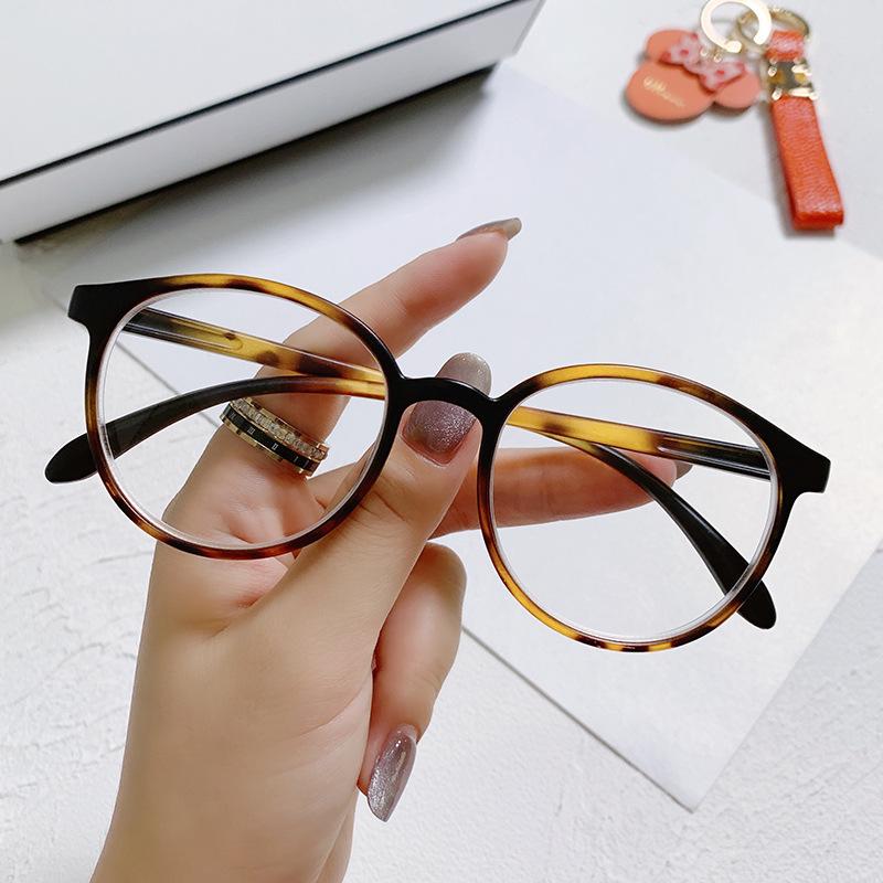 Ultralight Mustard Tea Retro Round Frame Anti-Blue Light Glasses for Women & Men’s Myopia, Small Frame