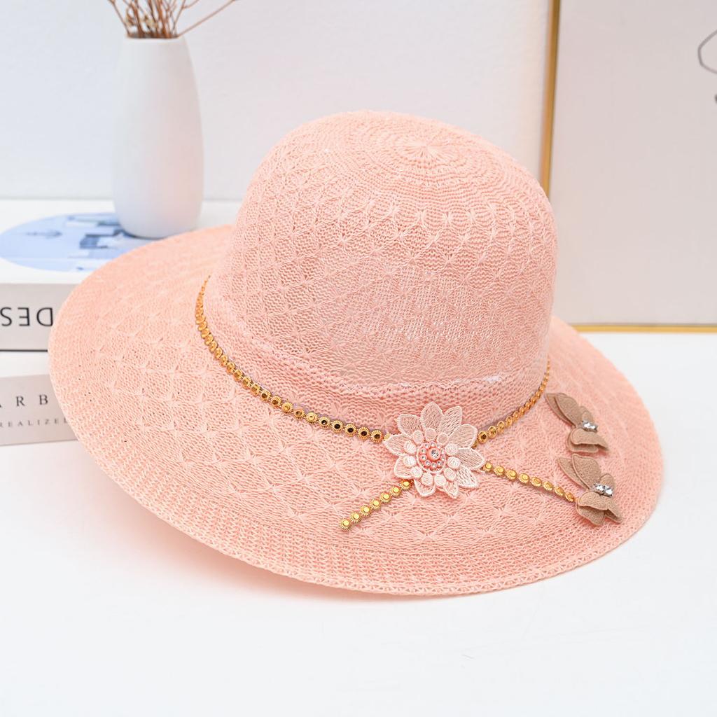 Summer new women's big edge straw hat bow breathable sunscreen sun hat outdoor UV protection sun hat