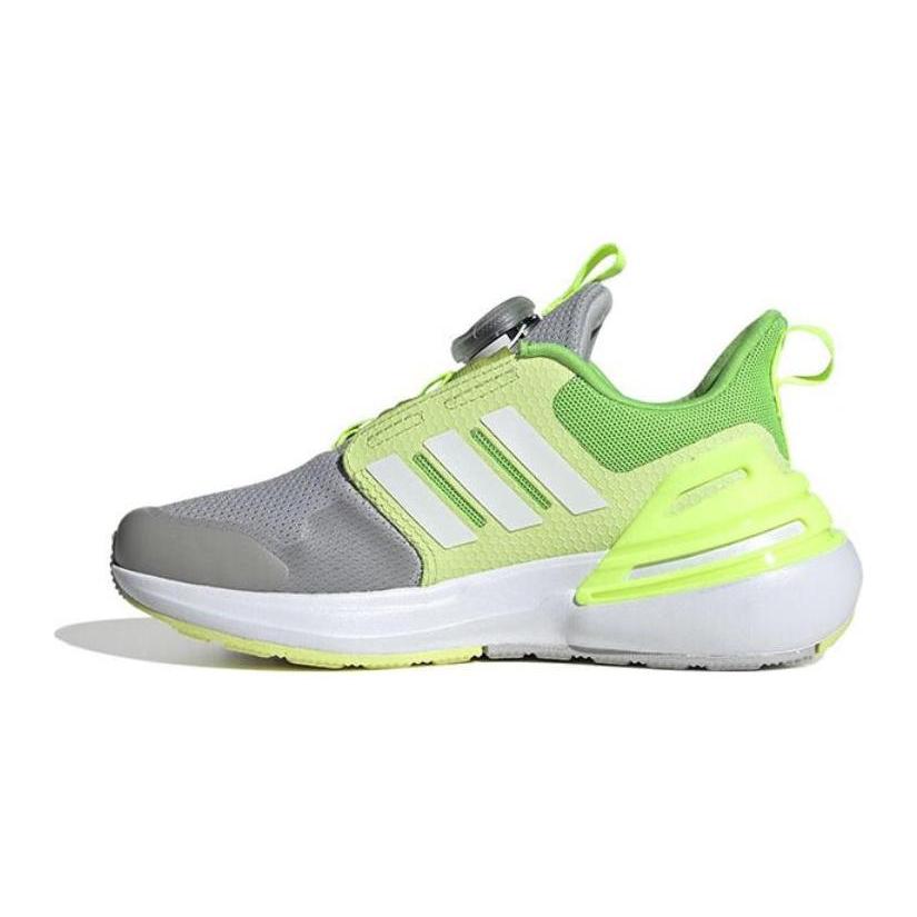 

Adidas Rapidasport BOA Cushioning Abrasion Resistant Breathable Low top Kids Running Shoes Gray Green Grade School IE4542 28