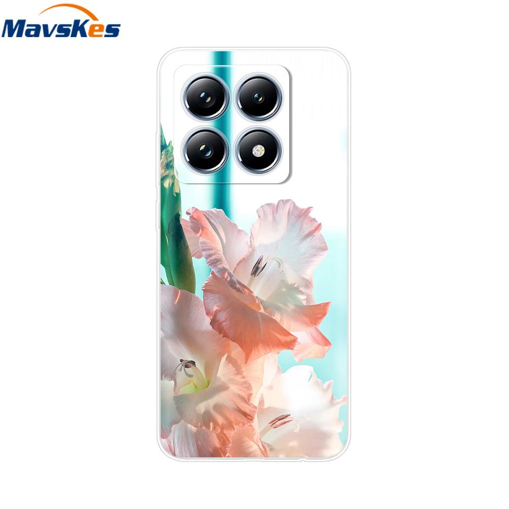 For Xiaomi 14T 5G Case Cute Soft Transparent TPU Painted Silicone Cover For Xiaomi 14T Pro 5G 2024 Mi14T Phone Cases Coque Funda