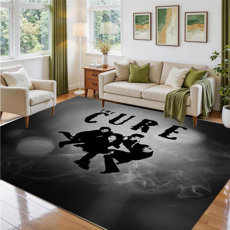 The Cure Design Crystal Velvet Rug Soft Decorative Mat for Bedroom Entrance