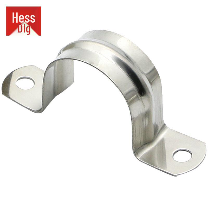 304 Stainless Steel U-Shaped Pipe Clamp 20mm Diameter (50 Pcs)
