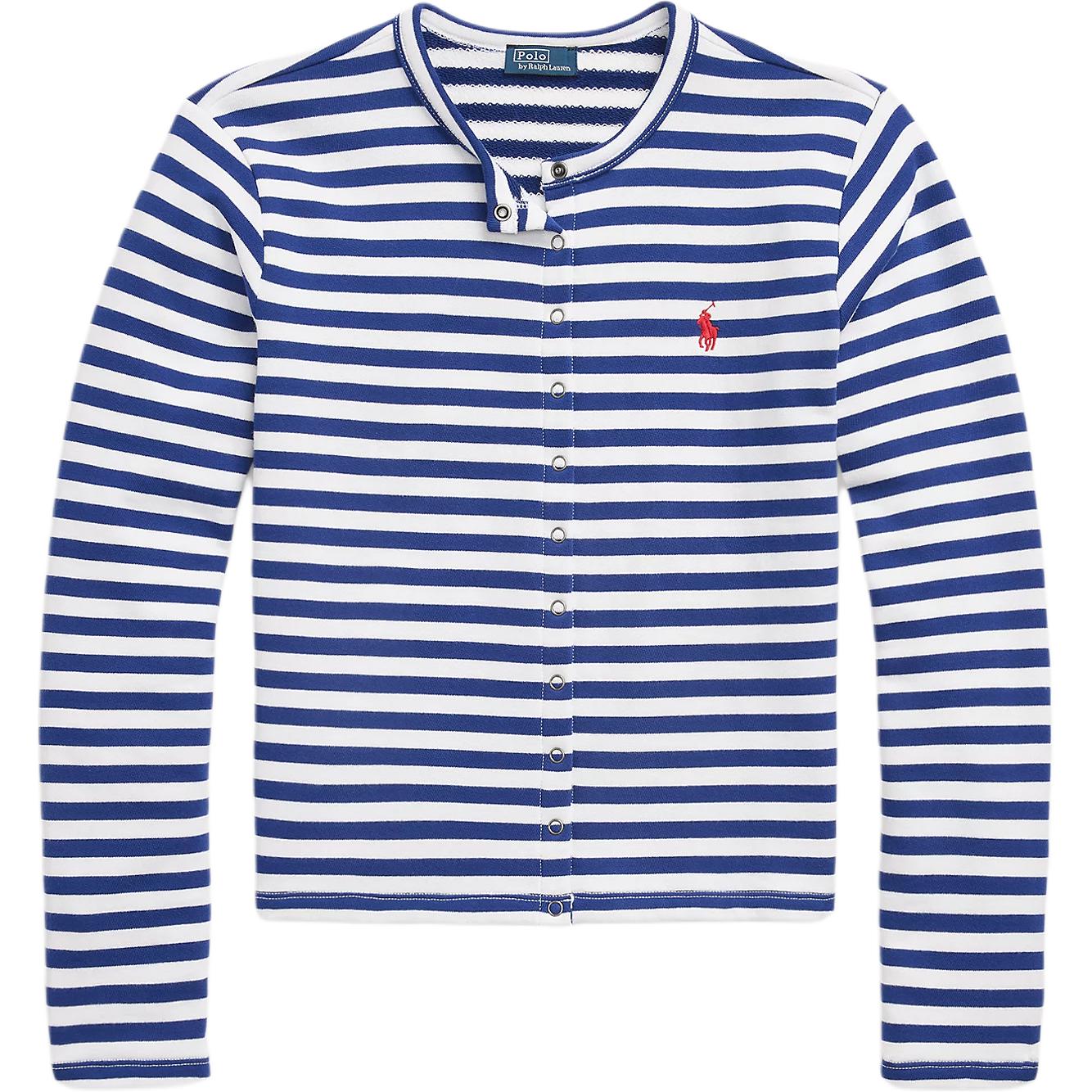 

Polo Ralph Lauren Полосатый облегающий трикотажный топ с длинным рукавом Женские топы Синий 100027485 M