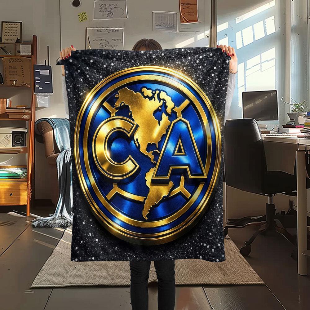1PC Club America Patterned Flannel Blanket Suitable For All Seasons for Home Decor Warmth and Comfort Gifts Holiday Present