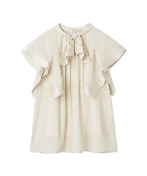 Lily Brown Square Sleeve Ruffle Blouse LWFB252100 IVR Women's