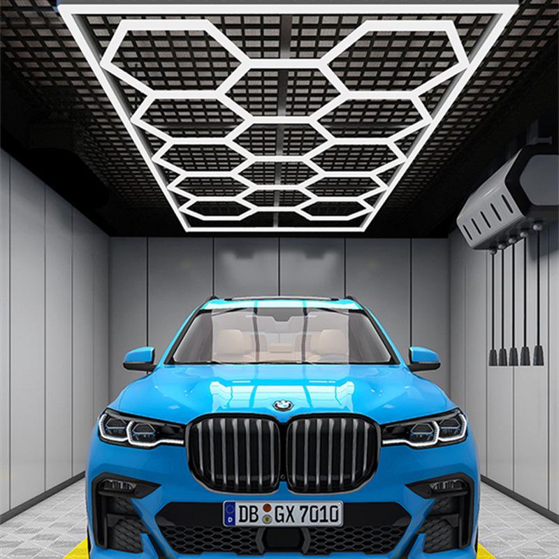 Honeycomb Hexagonal Garage & Car Wash Waterproof Lights - 110V/220V
