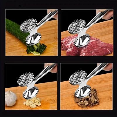 Kuchenny Ze Stali Nierdzewnej Dwustronny Młotek do Mięsa Profesjonalny Szef Kuchni Tenderizer do Mięsa Wielofunkcyjne Narzędzie do Mięsa