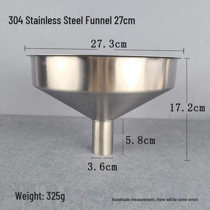 Household 304 Stainless Steel Kitchen Funnel with Filter Mesh