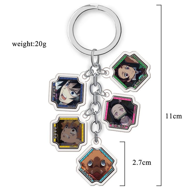 Anime Demon Slayer Acrylic Keychain Transparent Charm Manufacturer Direct Supply Multiple Styles Bulk Custom Beautiful Design