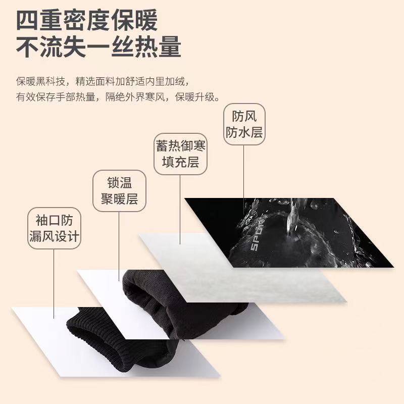 Strictly Selected Outdoor Ski Gloves, Women's Non-slip Cycling, Thickened Cycling, Cold-proof, Windproof, Waterproof and Warm Hands