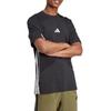 Adidas Essential Striped Comfortable Breathable Skin-Friendly Soft Short Sleeve T-Shirt Men Tops Black JD1906