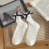 Women's Spring and Summer Thin Bow Wooden Ear Edge Ballet Wind Drum Pile Cotton Socks