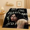 3D Billie Eilish Hit Me Hard and Soft Singer Flannel Blanket,Ultra Soft Warm Plush Throw for Home Bedroom Bed Sofa Cover Kids