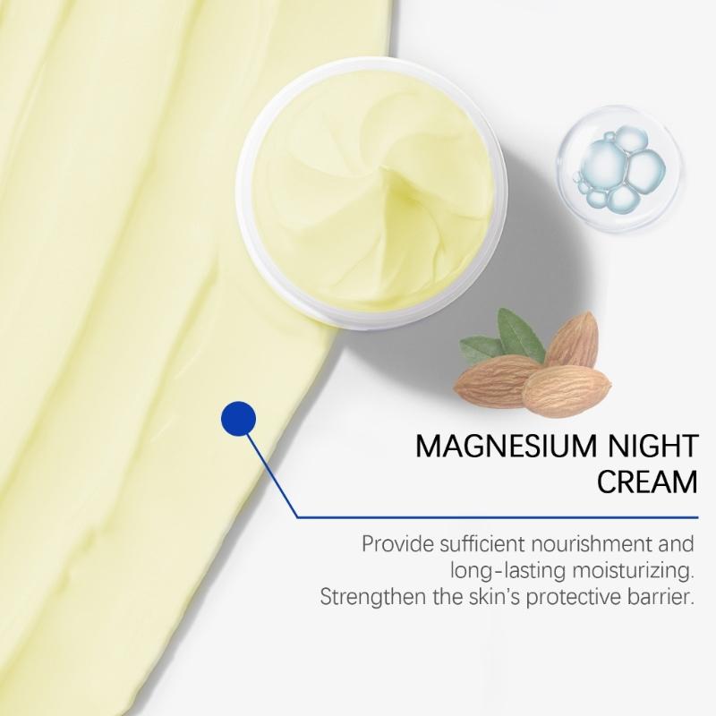 Natural Topical Magnesium Cream for Sleep,Nighttime Magnesium Lotion for Neck Shoulder and Leg Deep Relaxation Lotion