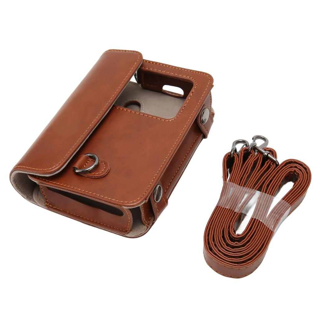Retro Camera Case PU Leather Camera Case with Adjustable Shoulder Strap for Kodak C210R Mini Shot 2 Brown