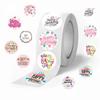 500 Pictures/roll Roll Sticker Hot-selling Tape Cartoon Happy Birthday Hand Account Material Decorative Envelope Seal