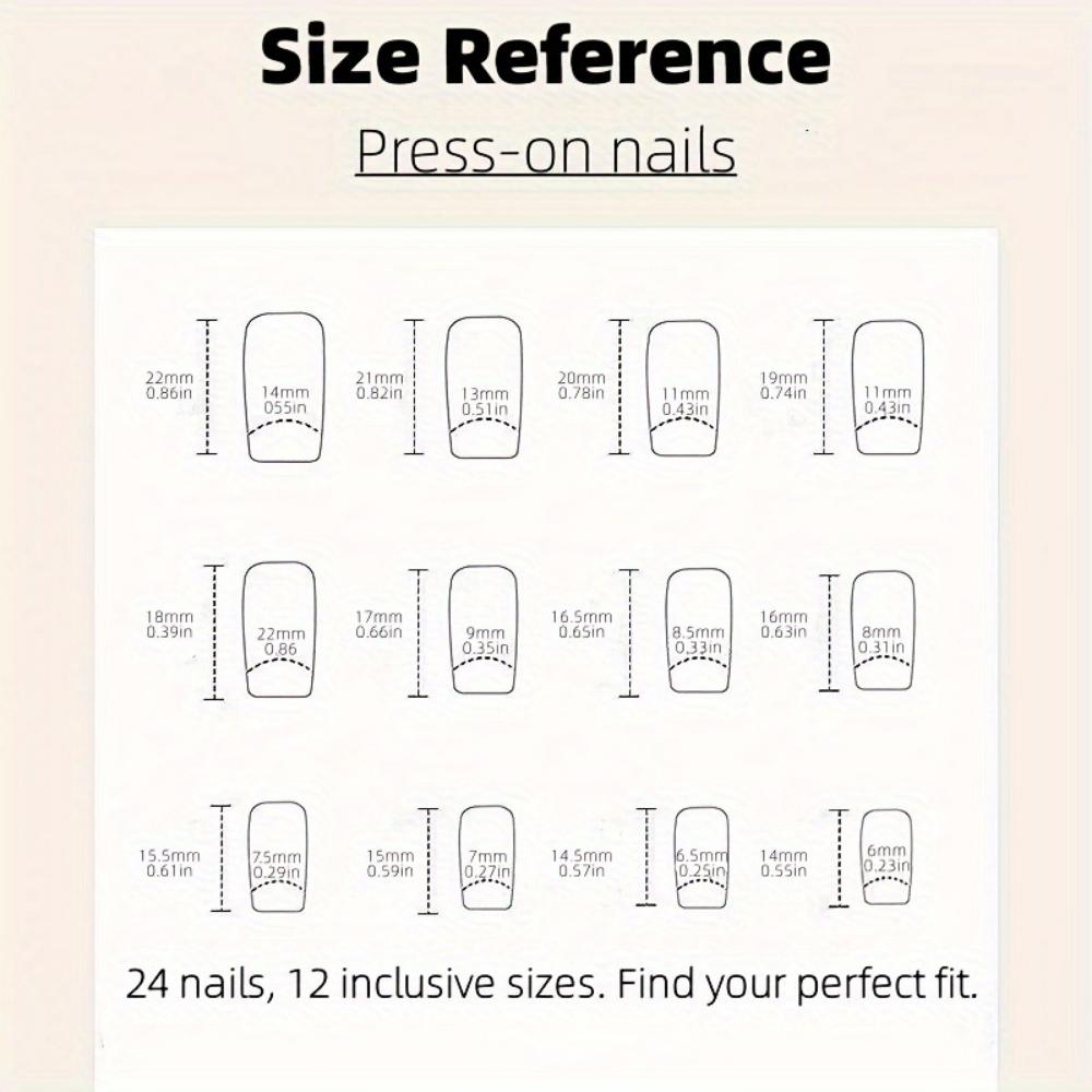 Black Gold Sweet and Cool Spice Girl Press Fake Nails 1 Box of 24 Pieces 1 Nail File 1 Double Sided Tape