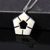 Anime BLUE LOCK Necklace Soccer Sign Stainless Steel Metal Pendant Necklace For Women Men Cosplay Prop Accessories Jewelry Gift