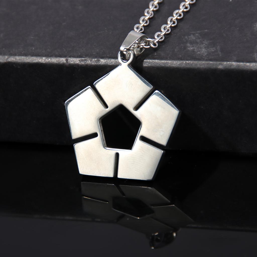 Anime BLUE LOCK Necklace Soccer Sign Stainless Steel Metal Pendant Necklace For Women Men Cosplay Prop Accessories Jewelry Gift