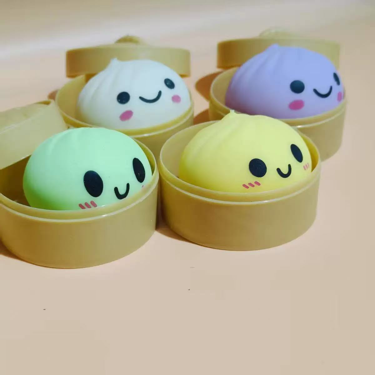 Decompression Buns, Large Steamer, Char Roast Buns, Decompression Small Toys, Pinch Music Venting Toys, Simulated Milk Fragrant Xiaolongbao