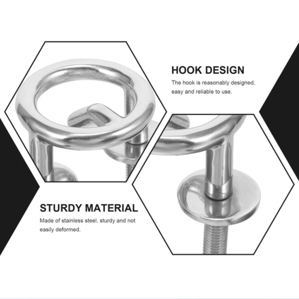 Marine Grade Marine Tow Hook Stainless Steel Boat Tow Accessory  Skiing Accessories