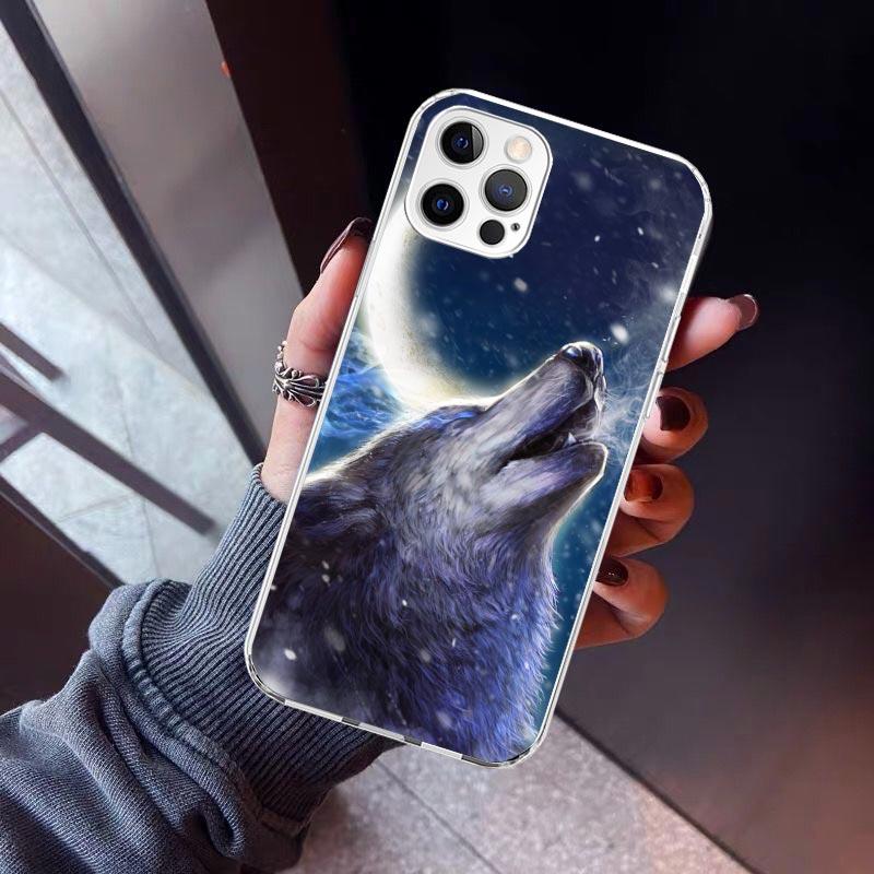 Angry Animal Wolf Fierce Phone Case For iPhone 17 Air 16 15 Pro Max 14 Plus 13 Mini 12 11 Cover 7 8 SE Silicone Shell Print Fund