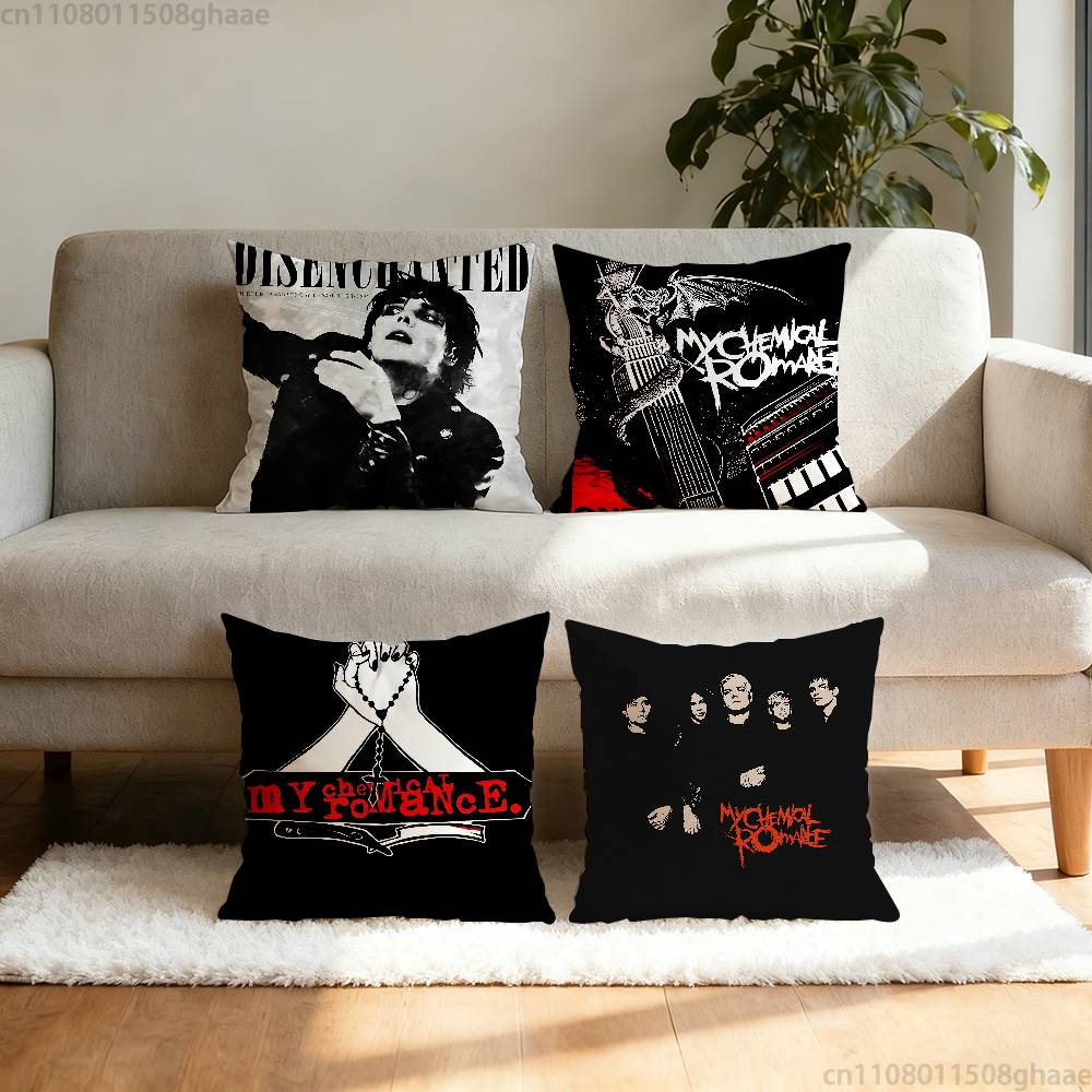 My Chemical RRomance Pillowcase Casual Style Decoration Suitable for Home Decoration Excluding Pillow Core