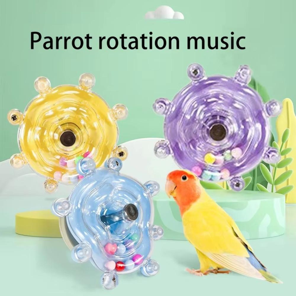 Rattle Parrot Wheel Toy Rotate Sounding Ball Toys Funny Birds Cage Feeder  Parrot
