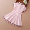 2018 Preppy Style: Simple & Fashionable Lapel Dress for Middle-Aged & Older Girls