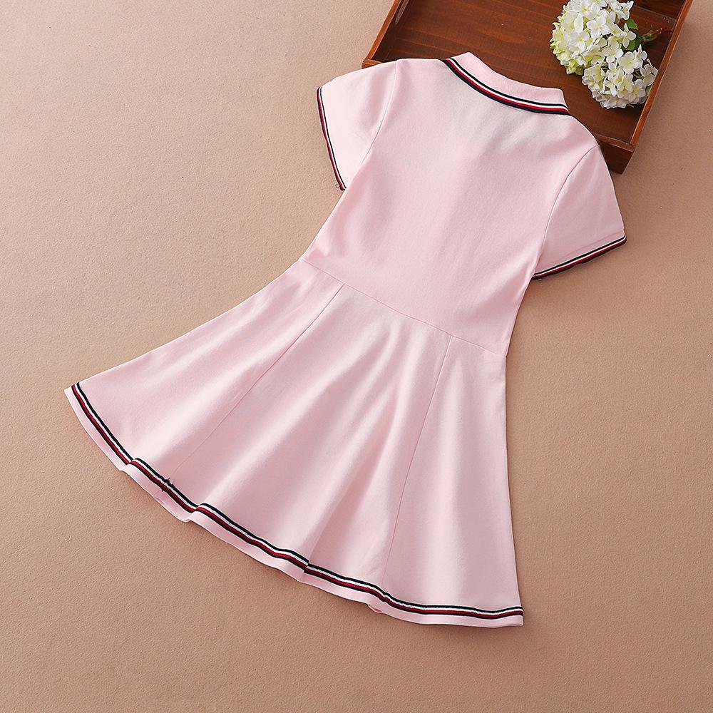 2018 Preppy Style: Simple & Fashionable Lapel Dress for Middle-Aged & Older Girls