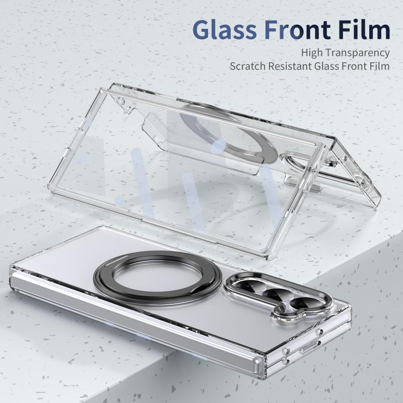 Coque Galaxy Z Fold 8 Ultra avec support rotatif à 360° Compatible chargement sans fil magnétique Housse de protection PC 7 6