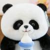 New cute bottle panda doll plush toy small doll children sleeping pillow rag doll birthday gift