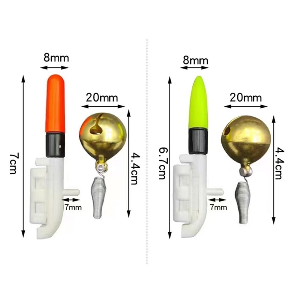 1 Set Fishing Electronic Rod Light Luminous Stick Fishing Rod Light Stick with Bells Ring Color Change Battery Included
