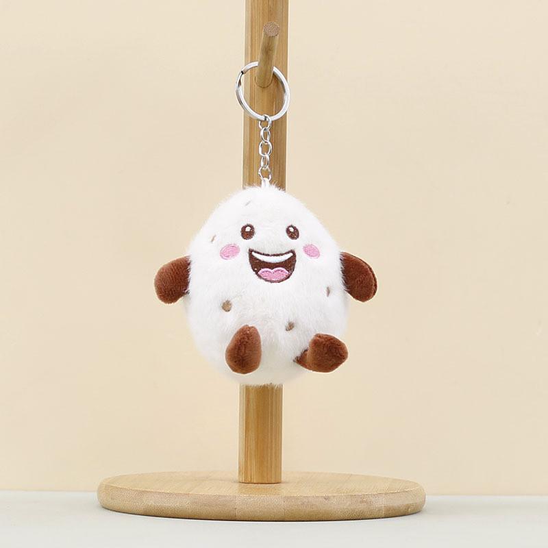 Plush Chicken Egg Charm With Cute Cartoon Design For Backpack Decor And Collectible Gift White Egg