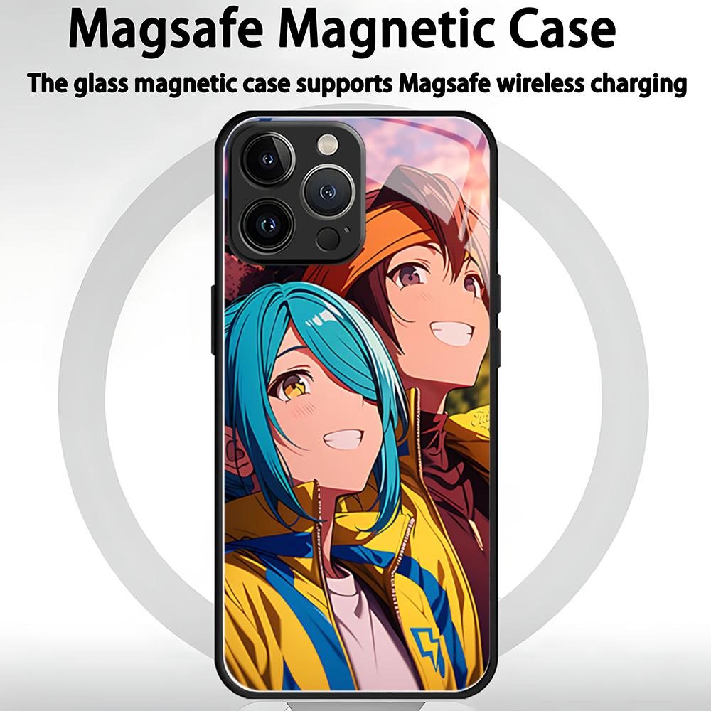 Japanese anime inazuma eleven Phone Case For iPhone 16 15 14 13 12 11 X XR XS 8 Plus Mini Pro Max Glass Magnetic Case