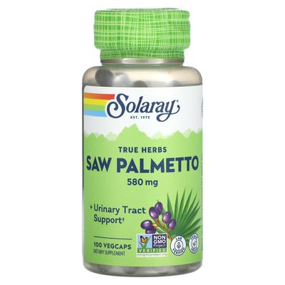 Solaray, True Herbs, Sägepalme, 580 mg, 100 vegetarische Kapseln