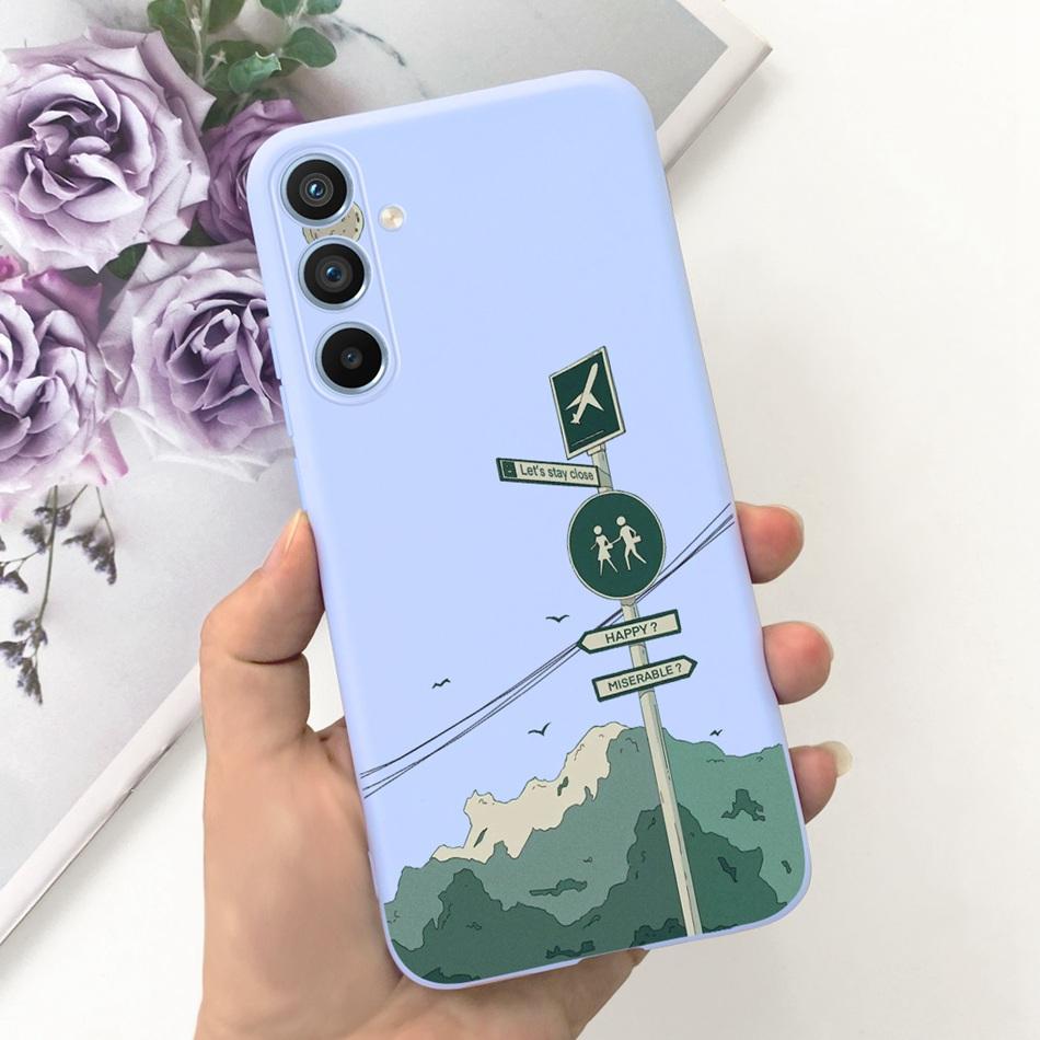 For Samsung Galaxy A54 Case 2023 Cool Fashion Moon Pattern Jelly Soft Silicone Phone Back Cover For Samsung A54 5G SM-A546B