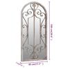 Vidaxl Interior Mirror, Sand Color, 100X45 Cm, Iron